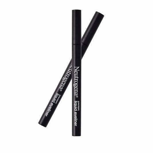 Neutrogena Precision Liquid Eyeliner with Honey & Coconut, Hypoallergenic, Smudge- & Water-Resistant Eyeliner Makeup for Precise Application, Jet Black, 0.013 fl. oz (Pack of 2)