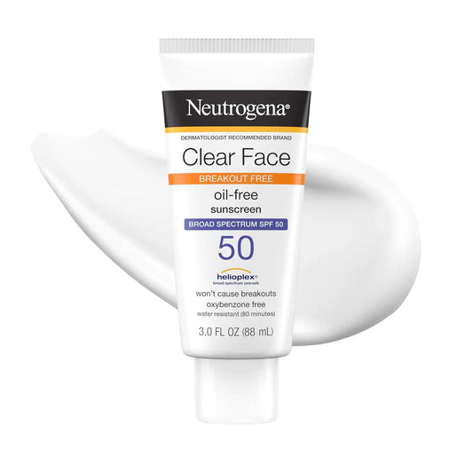Neutrogena Clear Face Sunscreen Lotion SPF 50, 3 fl. oz