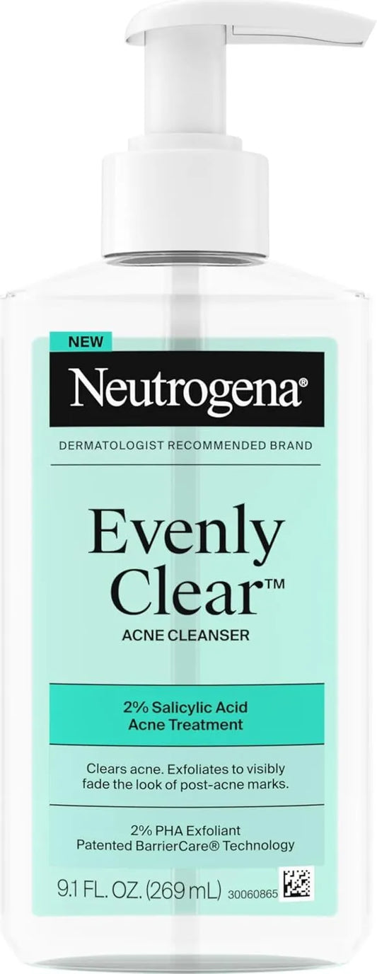 Neutrogena Evenly Clear Acne Cleanser, 9.1 fl. oz