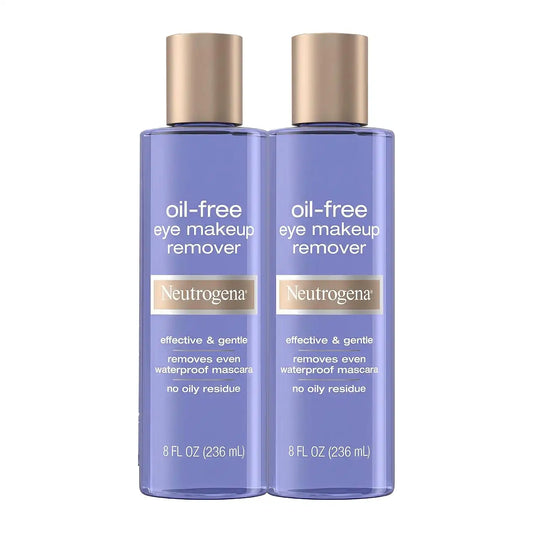 Neutrogena Oil-Free Eye Makeup Remover & Cleanser,Gentle & Non-Greasy Makeup Remover for Waterproof Mascara,8 fl. Oz,(Pack of 4)