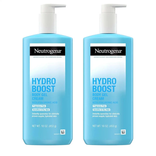 Neutrogena Hydro Boost Body Gel Cream, Fragrance Free, 2 x 16 oz