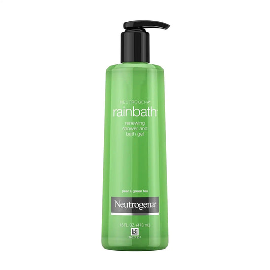 Neutrogena Rainbath Renewing Shower And Bath Gel, Moisturizing Body Wash and Shaving Gel with Clean Rinsing Lather, Pear & Green Tea Scent, 16 fl. oz