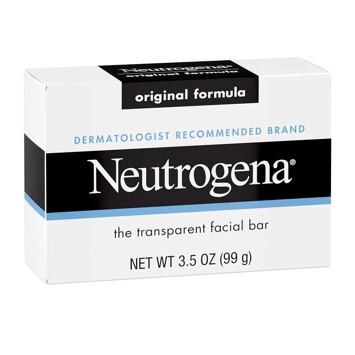 Neutrogena Original Amber Bar Facial Cleansing Bar with Glycerin, Clean-Rinsing, Transparent Face Soap, Free of Harsh Detergents, & Dyes, 3.5 oz