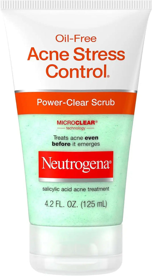 Neutrogena Oil Free Acne Stress Control Power Clear Face Scub, 4.2 Fl Oz (Pack of 12)