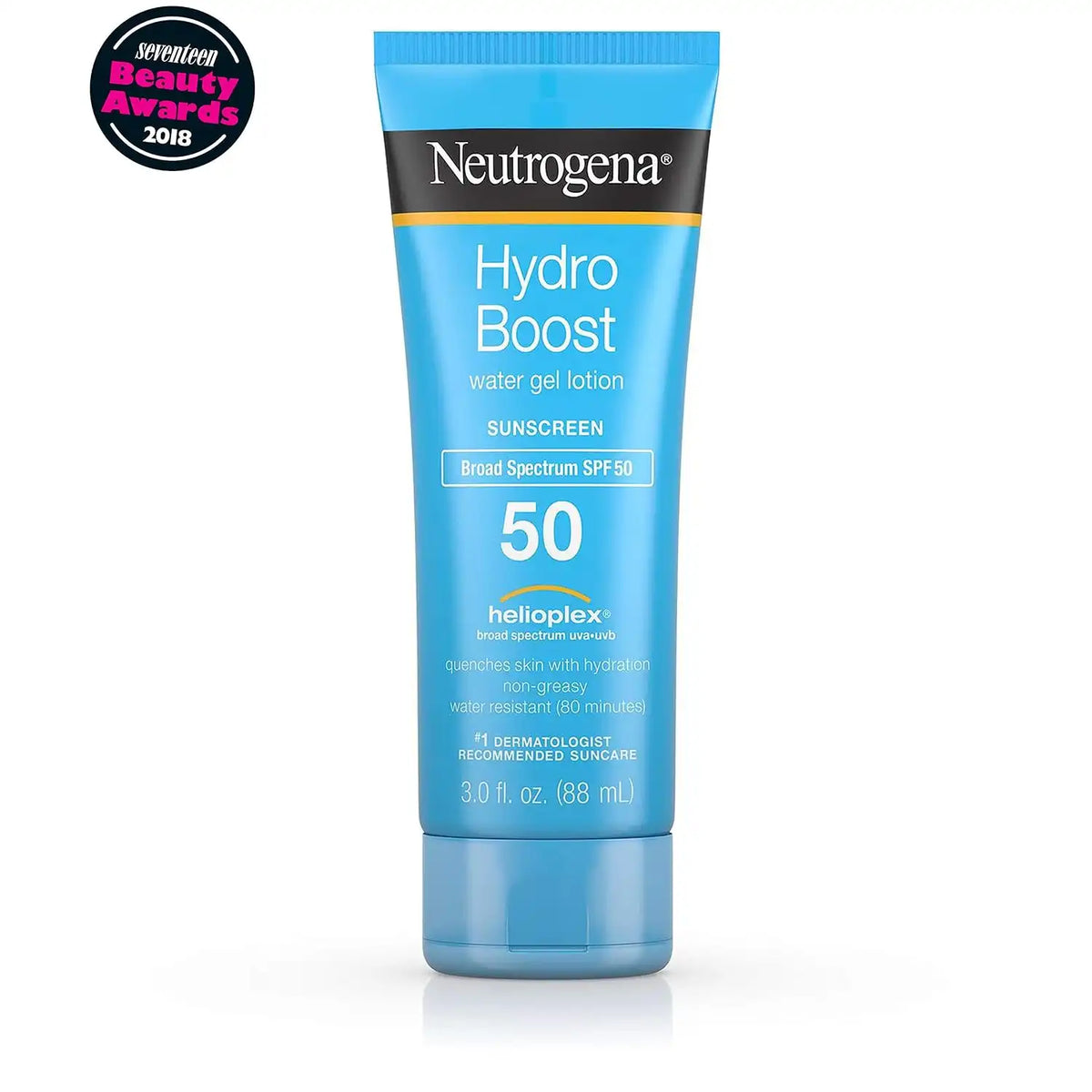 Neutrogena Hydro Boost Water Gel Moisturizing Sunscreen Lotion, Broad Spectrum Sunblock SPF 50, Water Resistant Travel Size Sunscreen For Sensitive Skin, 3 FL OZ (3-Pack)