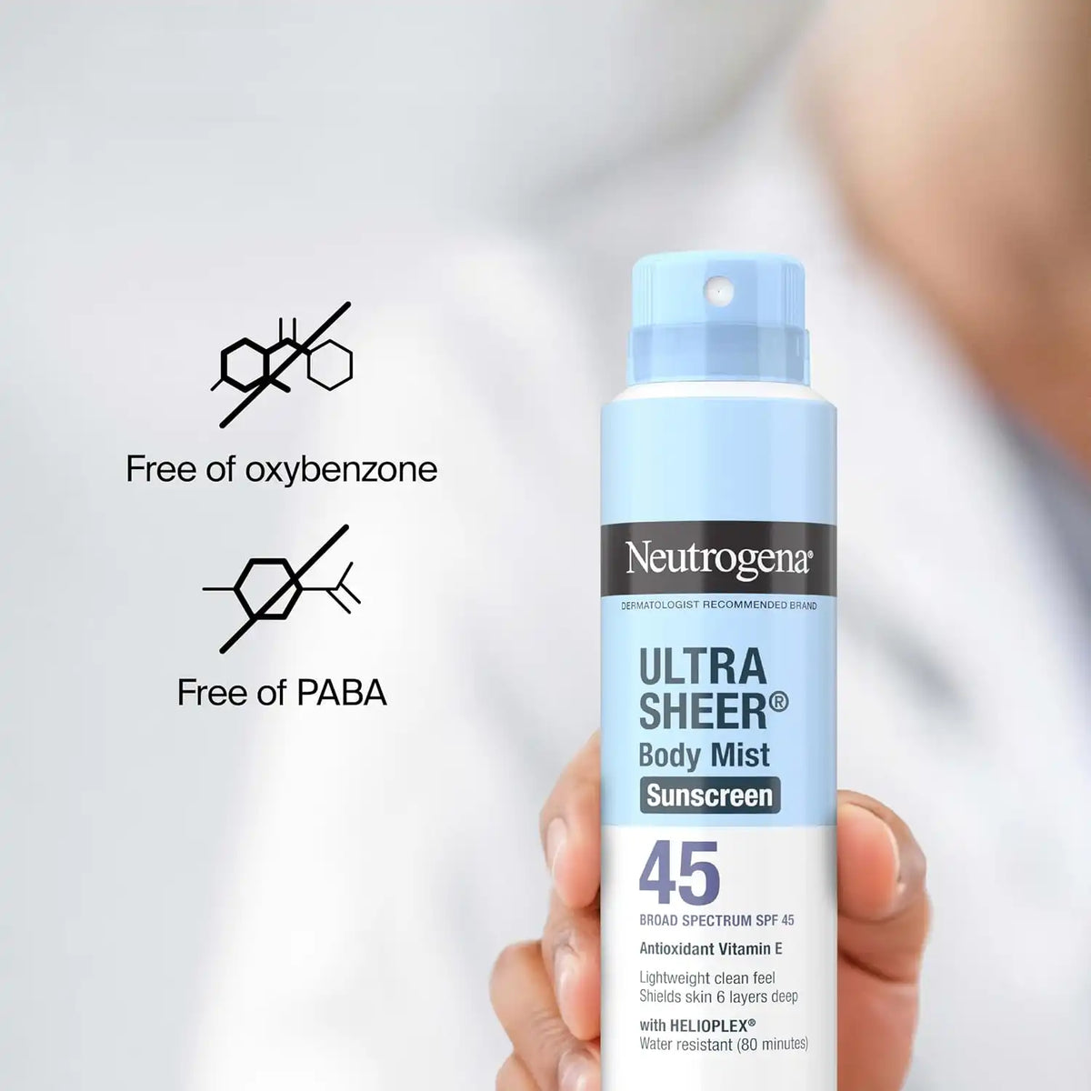 Neutrogena Ultra Sheer Dry Touch Sunscreen Spray, SPF 45, 2 x 5 oz