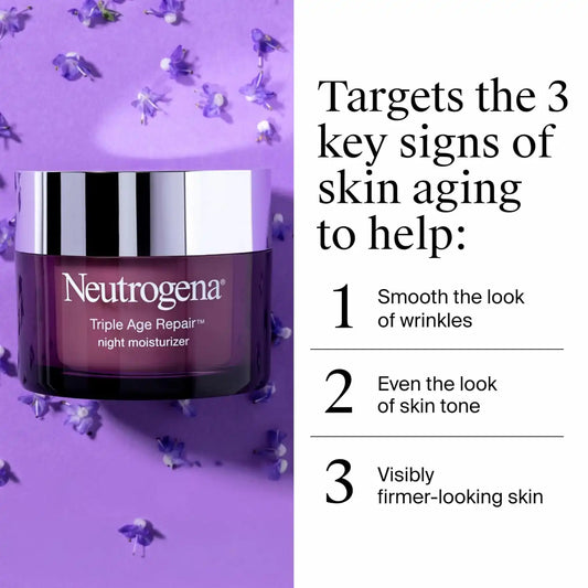 Neutrogena Triple Age Repair Night Face Moisturizer, 1.7 oz
