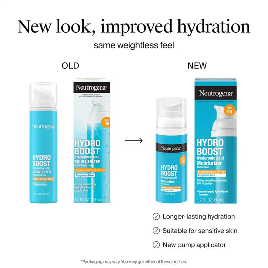 Neutrogena Hydro Boost Face Moisturizer SPF 50, 1.7 fl oz