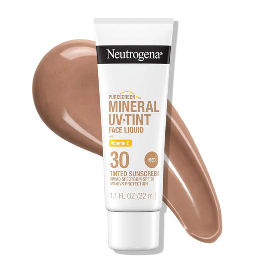 Neutrogena Purescreen+ Mineral Tinted Sunscreen SPF 30, Medium, 1.1 Fl Oz (Pack of 12)