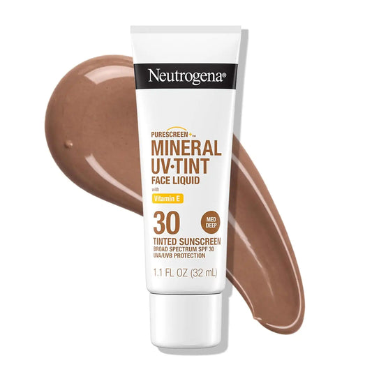 Neutrogena Purescreen+ Mineral Tinted Sunscreen SPF 30, Med Deep, 1.1 Fl Oz (Pack of 12)