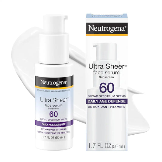 Neutrogena Ultra Sheer Sunscreen Serum SPF 60, Fragrance-Free, 1.7 fl. oz