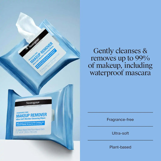 Neutrogena Makeup Remover Wipes, Fragrance-Free, 25 Count (Pack of 24)