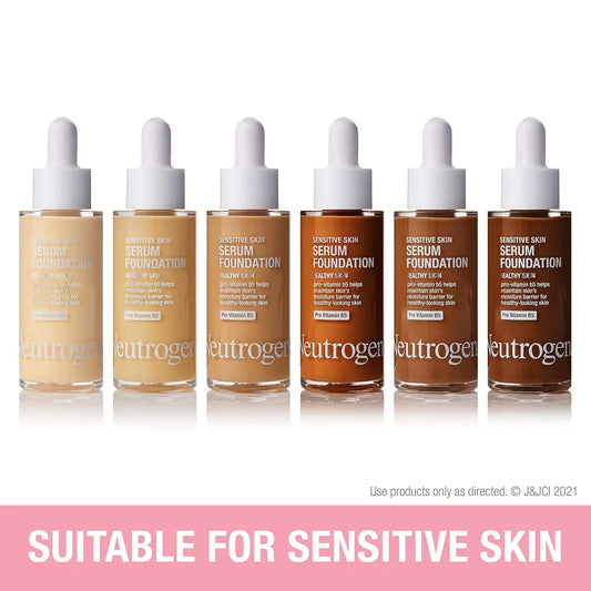 Neutrogena Sensitive Skin Serum Foundation, Medium 01, 1 oz
