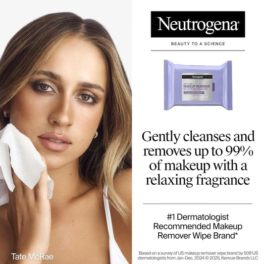 Neutrogena Night Calming Makeup Remover Face Wipes, 2 x 25 ct