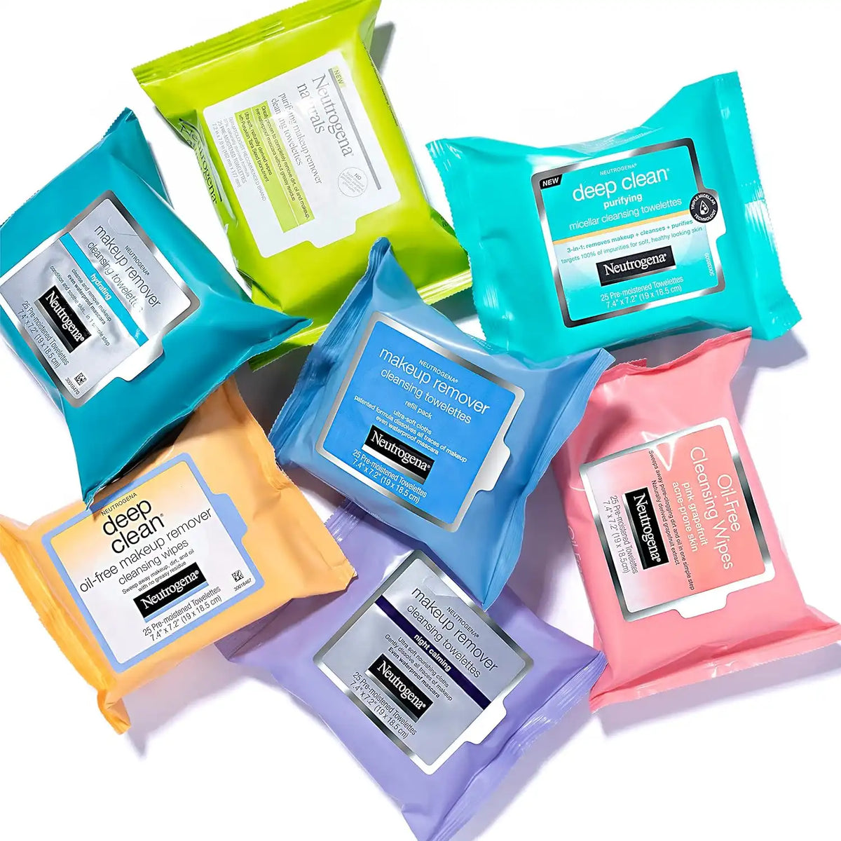 Neutrogena Oil-Free Facial Cleansing Makeup Wipes with Pink Grapefruit, Disposable & Pre-Moistened Daily Acne Face Towelettes to Remove Dirt, Oil & Makeup for Acne Prone Skin, Pack of 6, 150 Count