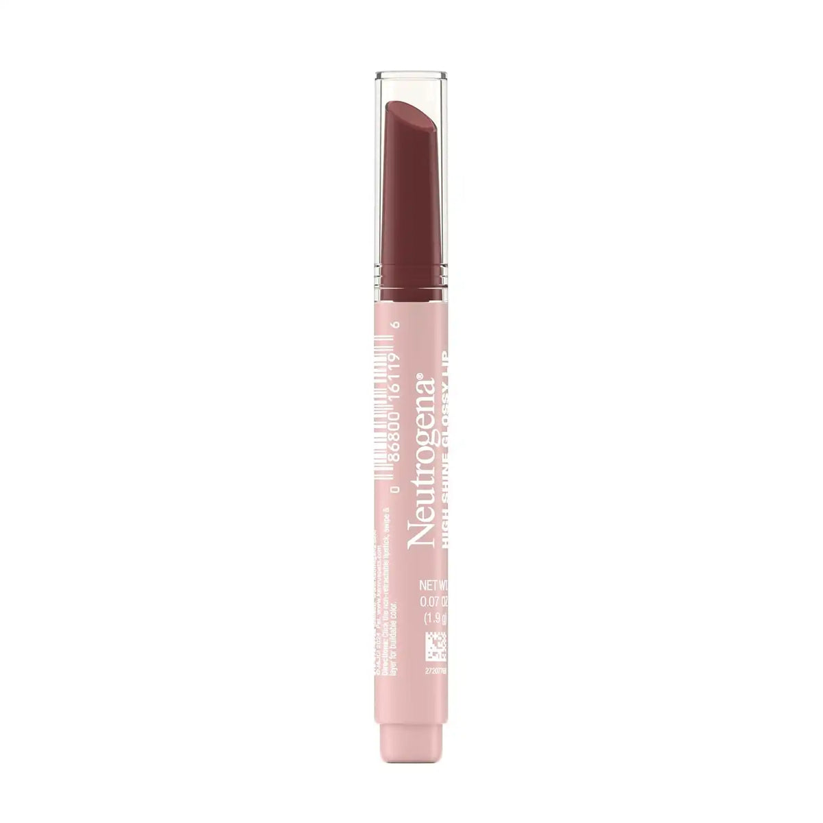 Neutrogena High Shine Glossy Lip with Maracuja Oil + Vitamins & Antioxidant Vitamin E, Nourishing Glossy Lip, Non-Retractable, Pigmented For Buildable Color, Nearly Neutral, 0.07 oz (Pack of 2)