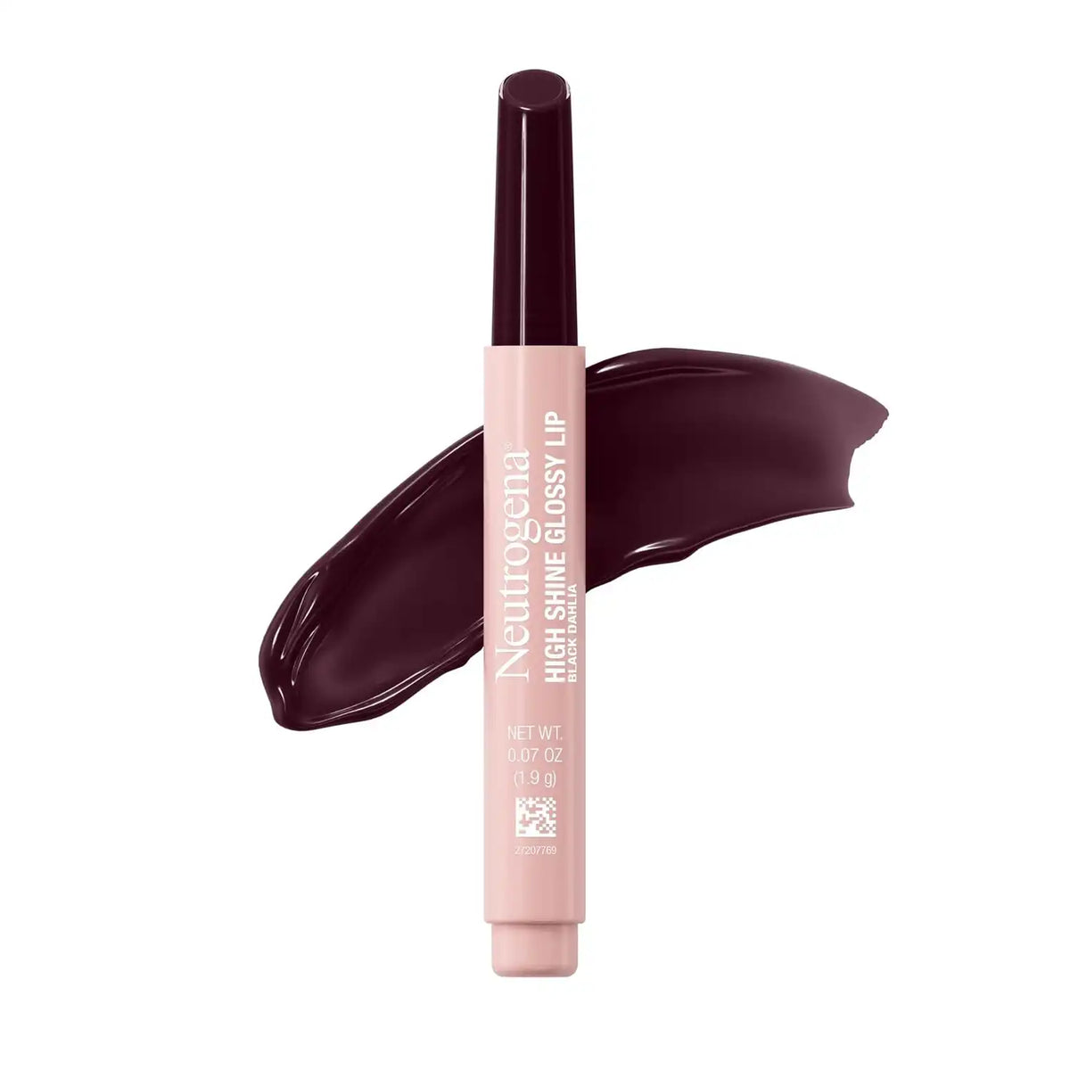 Neutrogena High Shine Glossy Lip with Maracuja Oil + Vitamins & Antioxidant Vitamin E, Nourishing Glossy Lip, Non-Retractable, Pigmented For Buildable Color, Black Dahlia, 0.07 oz (Pack of 2)