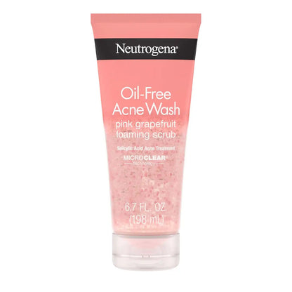 Neutrogena Oil Free Pink Grapefruit Acne Face Scrub, 6.7 oz