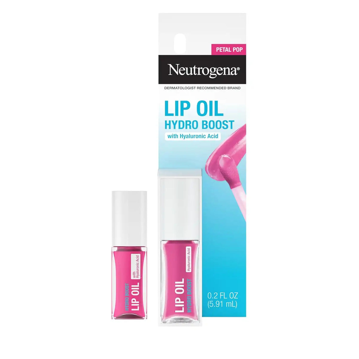 Neutrogena Hydro Boost Tinted Lip Oil, Petal Pop, .2 fl oz