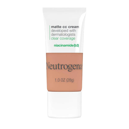 Neutrogena Clear Coverage Flawless Matte CC Cream, Fawn, 1 oz