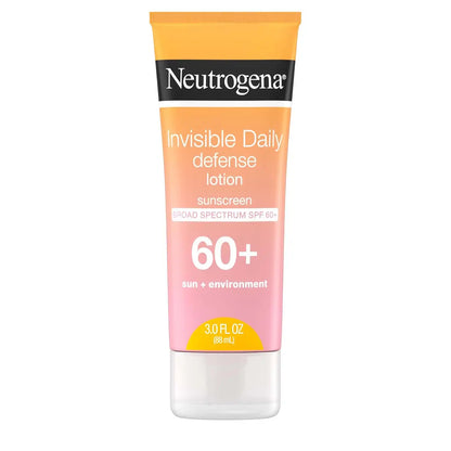 Neutrogena Invisible Daily Defense Sunscreen Lotion SPF 60+, 3.0 fl oz