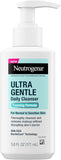 Neutrogena Ultra Gentle Foaming Facial Cleanser, Foaming Face Wash for Sensitive Skin, Gently Cleanses Away Dirt, Oil & Makeup Without Over Drying, Fragrance-Free, 5.8 fl. oz (Pack of 12)