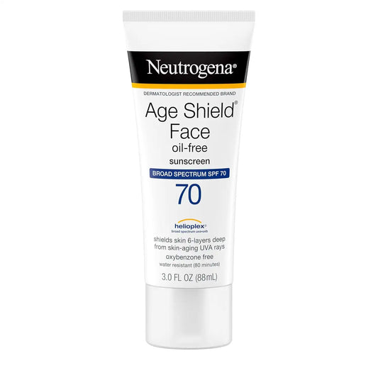 Neutrogena Age Shield Face Sunscreen Lotion SPF 70, 3 fl oz, 2 Pack