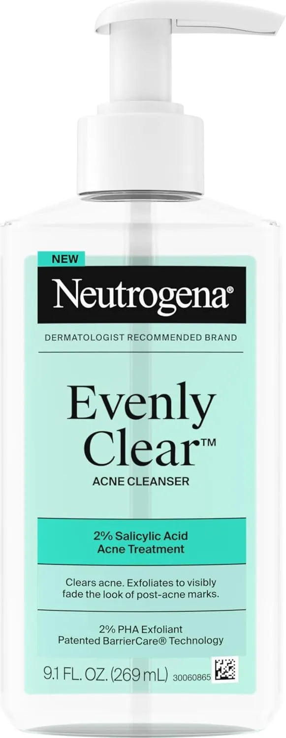 Neutrogena Evenly Clear Acne Cleanser, 9.1 fl. oz