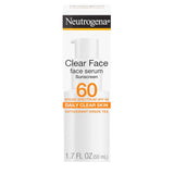 Neutrogena Clear Face Serum Sunscreen SPF 60, Broad Spectrum, 1.7 fl oz