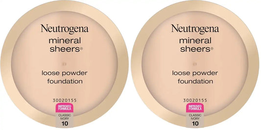 Neutrogena Mineral Sheers Loose Powder Foundation, Classical Ivory, .19 oz (Pack of 2)