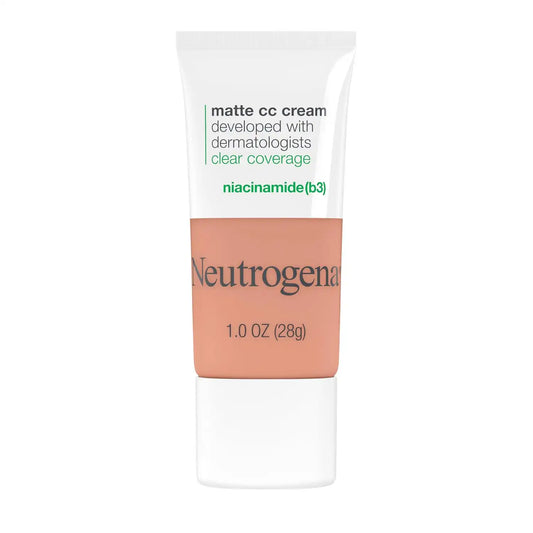 Neutrogena Clear Coverage Flawless Matte CC Cream, Cool Almond, 1 oz