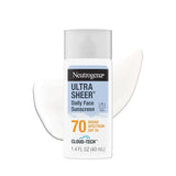 Neutrogena Ultra Sheer Daily Face Sunscreen SPF 70 with BEMT,  1.4 Fl. Oz