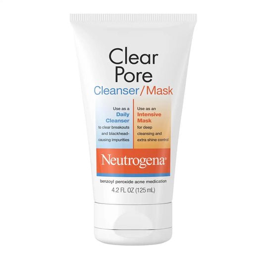 Neutrogena Clear Pore 2 in 1 Facial Cleanser/Face Mask, 4.2 fl. oz, 3 Pack