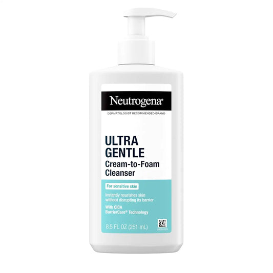 Neutrogena Ultra Gentle Cream-to-Foam Daily Facial Cleanser,  8.5 oz
