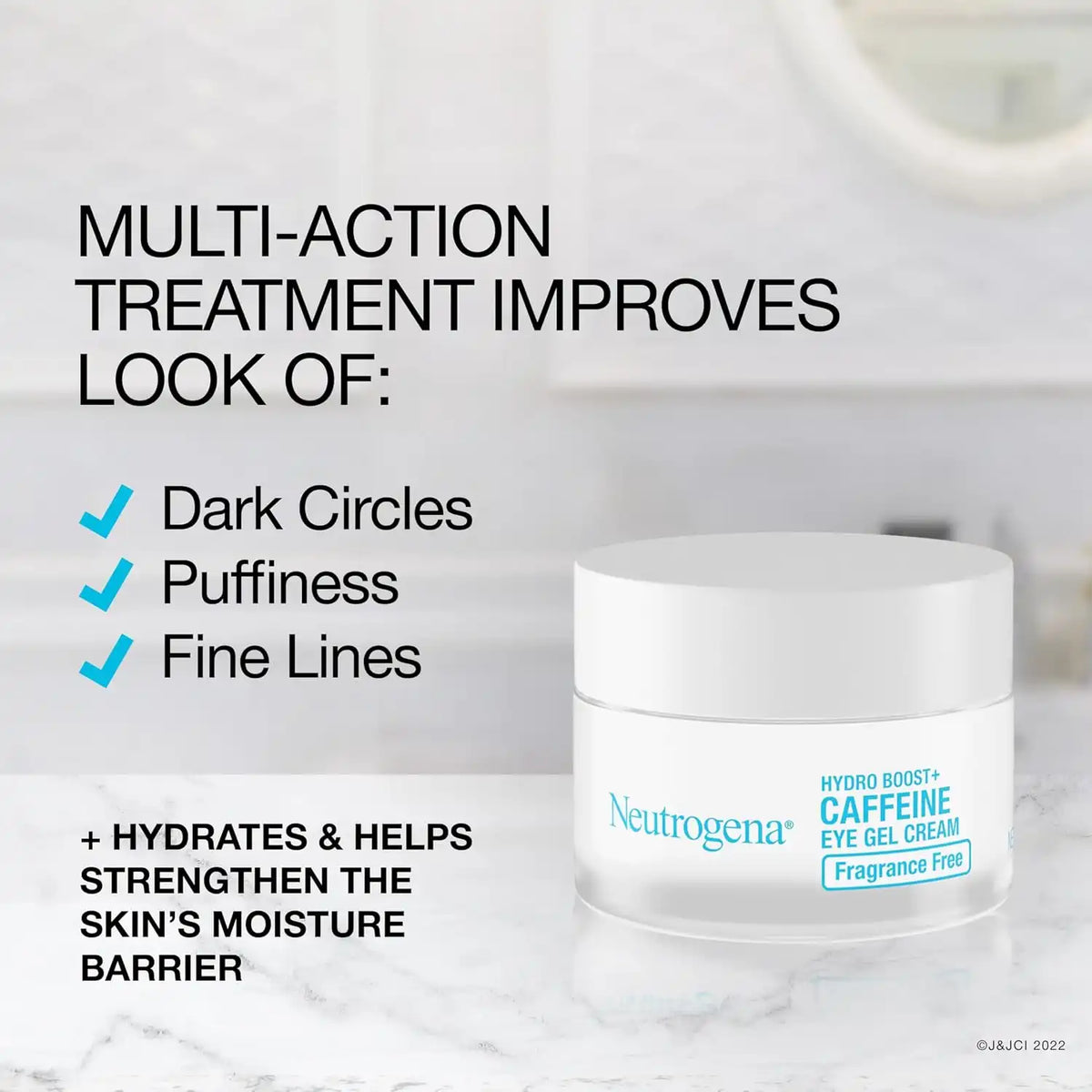 Neutrogena Hydro Boost + Eye Cream, Fragrance Free, 0.5 Fl Oz (Pack of 12)