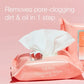 Neutrogena Oil-Free Facial Cleansing Makeup Wipes with Pink Grapefruit, Disposable & Pre-Moistened Daily Acne Face Towelettes to Remove Dirt, Oil & Makeup for Acne Prone Skin, Pack of 6, 150 Count