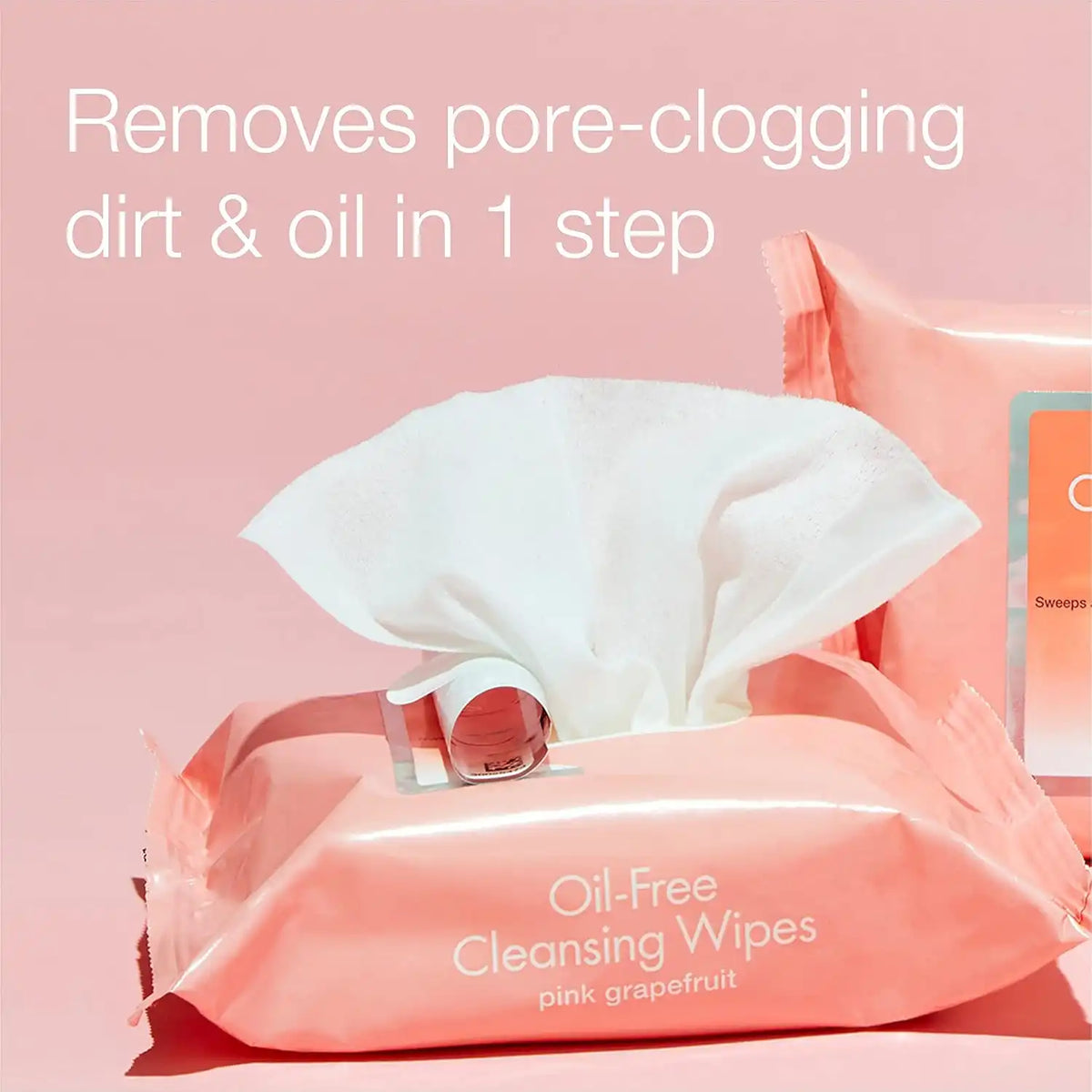 Neutrogena Oil-Free Facial Cleansing Makeup Wipes with Pink Grapefruit, Disposable & Pre-Moistened Daily Acne Face Towelettes to Remove Dirt, Oil & Makeup for Acne Prone Skin, Pack of 6, 150 Count
