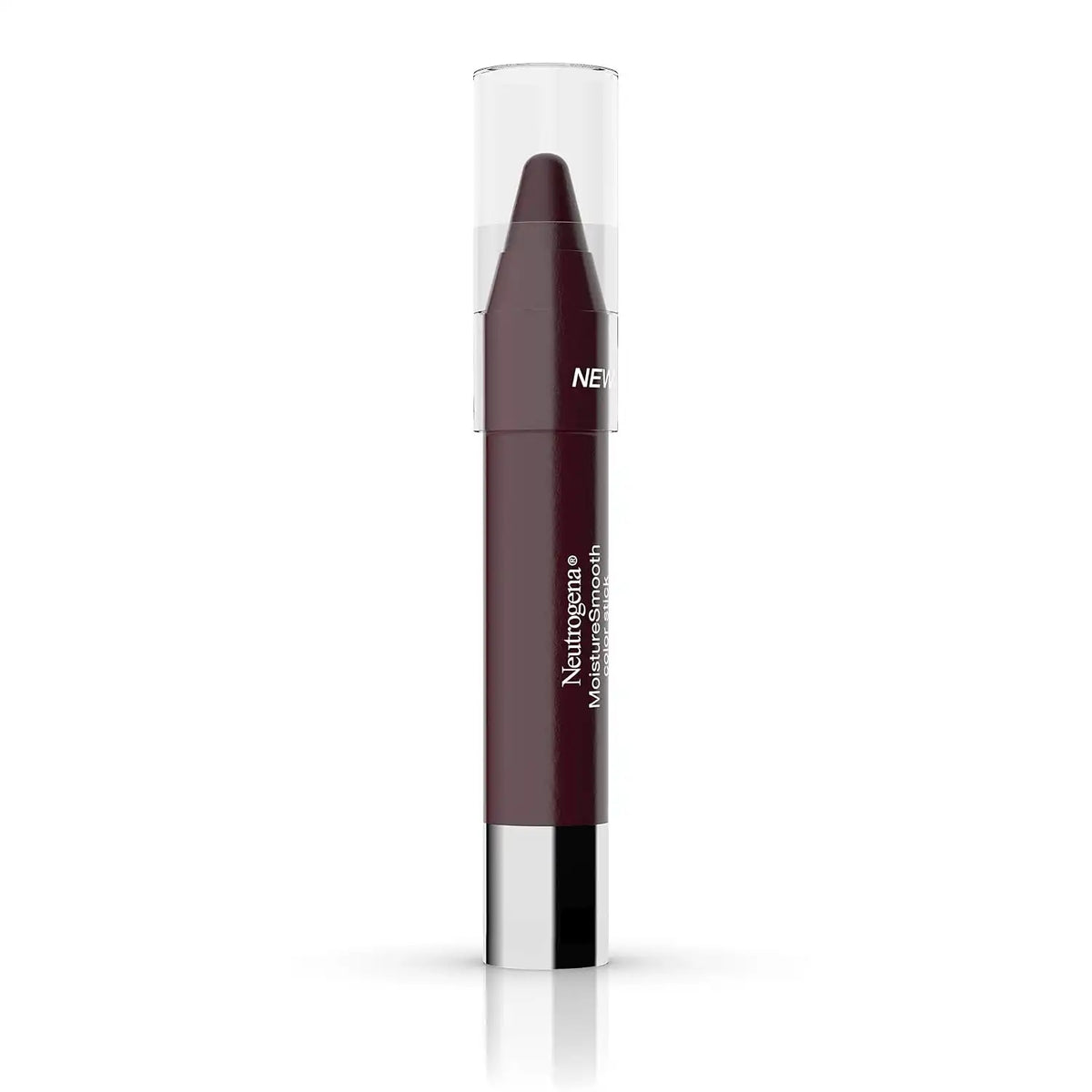 Neutrogena MoistureSmooth Color Stick for Lips, Moisturizing and Conditioning Lipstick with a Balm-Like Formula, Nourishing Shea Butter and Fruit Extracts, 180 Deep Plum, .011 oz (Pack of 2)