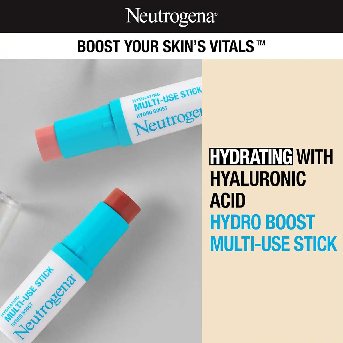 Neutrogena Hydro Boost Multi-Use Makeup Stick, Temptation, 0.26 oz