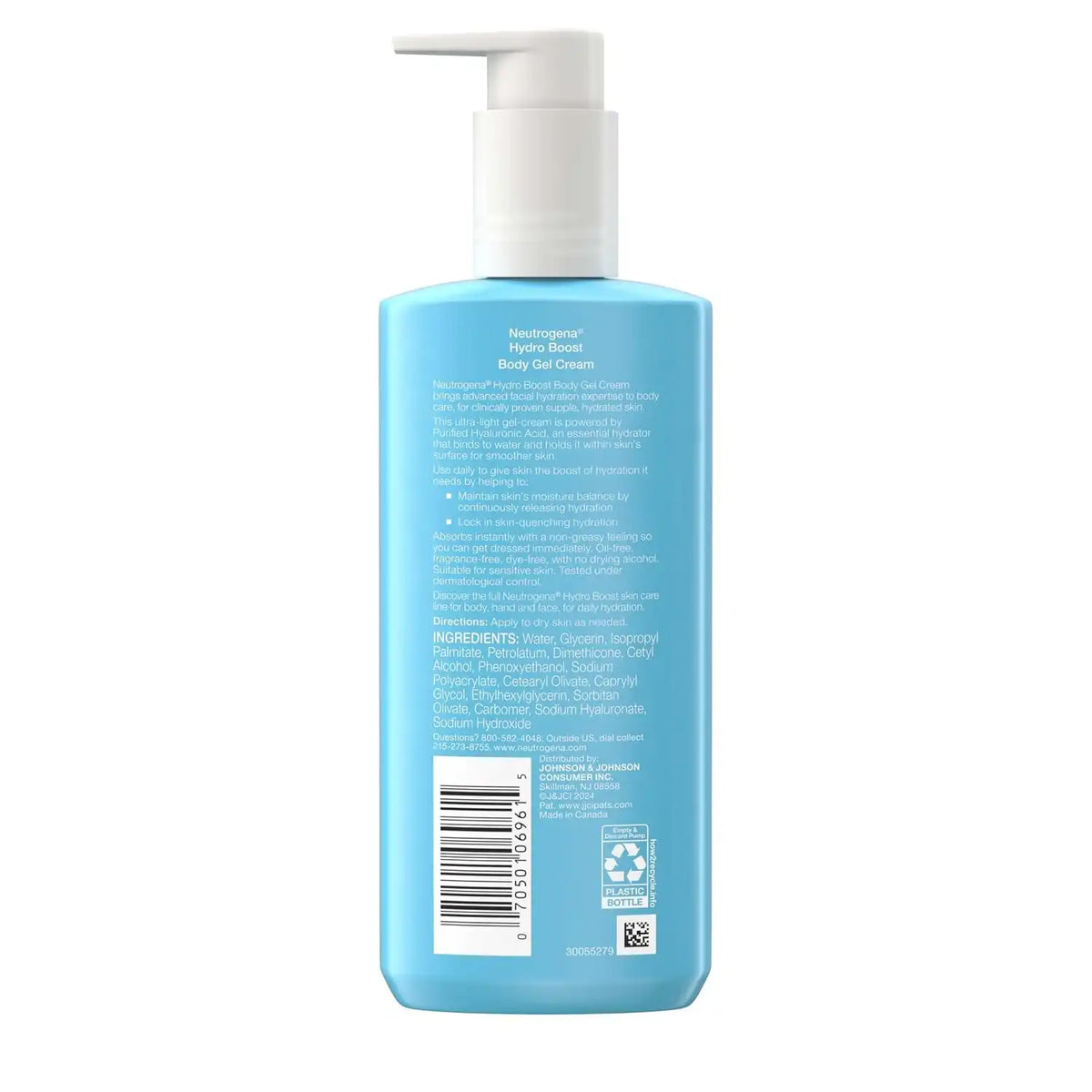 Neutrogena Hydro Boost Body Gel Cream, Fragrance Free, 8.5 oz
