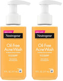Neutrogena Oil-Free Acne Face Wash, Breakout Prone Skin Facial Cleanser with 2% Salicylic Acid Acne Treatment for Face, 6 fl. Oz, (Pack of 2)