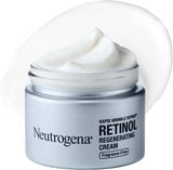 Neutrogena Rapid Wrinkle Repair Retinol Face Moisturizer, Fragrance Free, Daily Anti-Aging Face Cream with Retinol & Hyaluronic Acid to Fight Fine Lines, Wrinkles, & Dark Spots, 1.7 Ounce (Pack of 12)