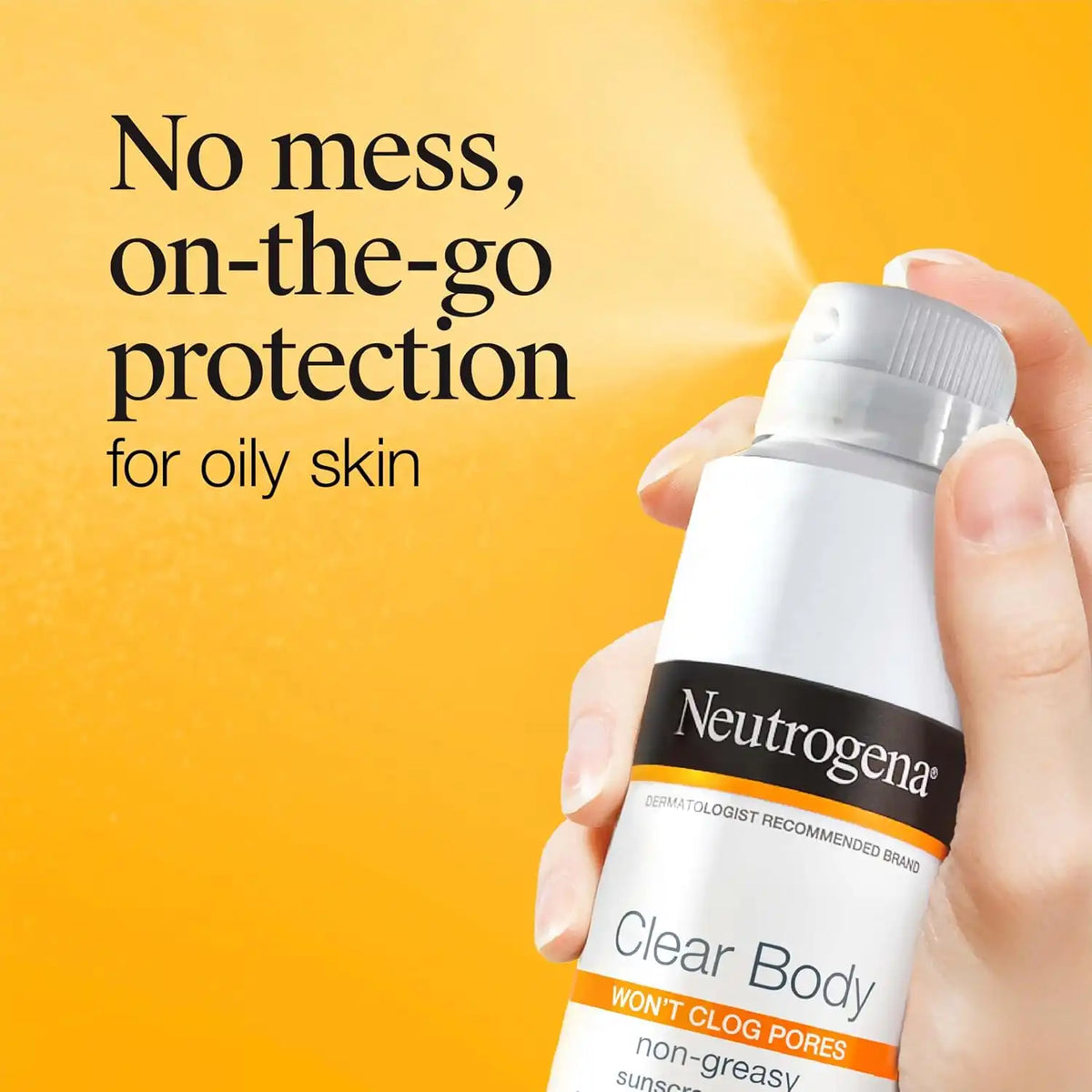 Neutrogena Clear Body Sunscreen Spray SPF 50, 5 oz