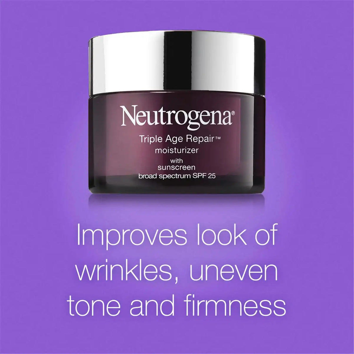 Neutrogena Triple Age Repair Face Moisturizer SPF 25 Anti-Aging Cream with Hexinol Technology Vitamin C Glycerin and Shea Butter to Help Reduce Wrinkles, 1.7 fl oz (Pack of 12)