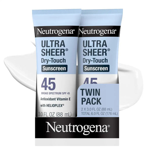 Neutrogena Ultra Sheer Dry Touch Sunscreen Lotion SPF 45, 2 x 3 fl. oz