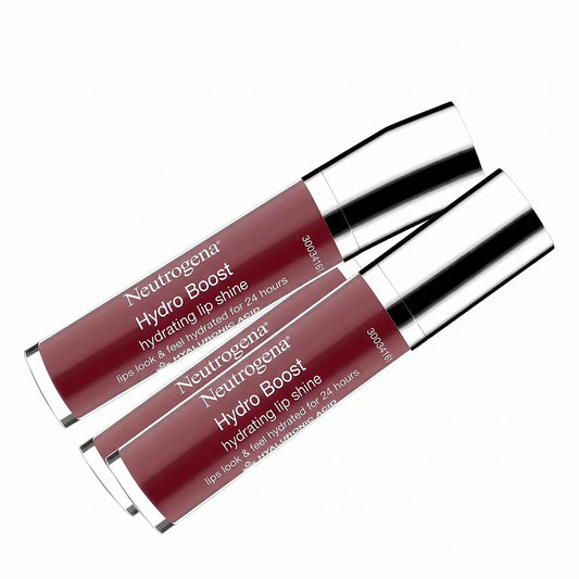 Neutrogena Hydro Boost Moisturizing Lip Gloss, Hydrating Non-Stick and Non-Drying Luminous Tinted Lip Shine with Hyaluronic Acid to Soften and Condition Lips, 70 Velvet Wine, 0.10 oz (Pack of 2)