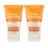 Neutrogena Oil Free Daily Acne Face Scrub, 2 x 4.2 oz