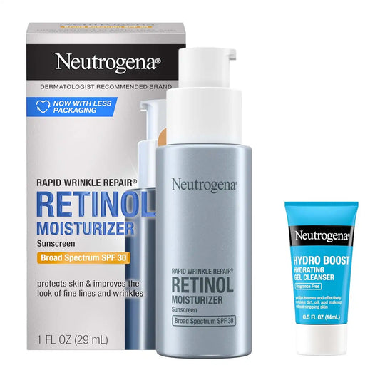 Neutrogena Rapid Wrinkle Repair Moisturizer SPF 30 + Trial Cleanser, 2 pk