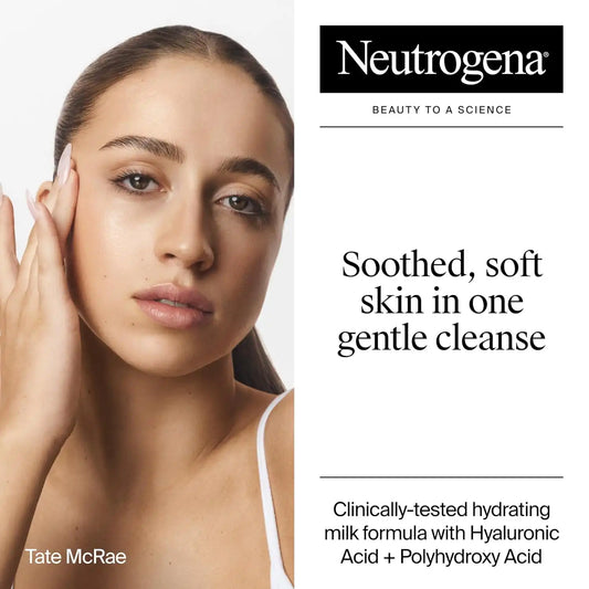 Neutrogena Hydro Boost Face Wash Soothing Milk Cleanser, 7.8 fl oz