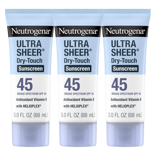 Neutrogena Ultra Sheer Dry Touch Sunscreen Lotion SPF 45, 3 x 3 fl. oz